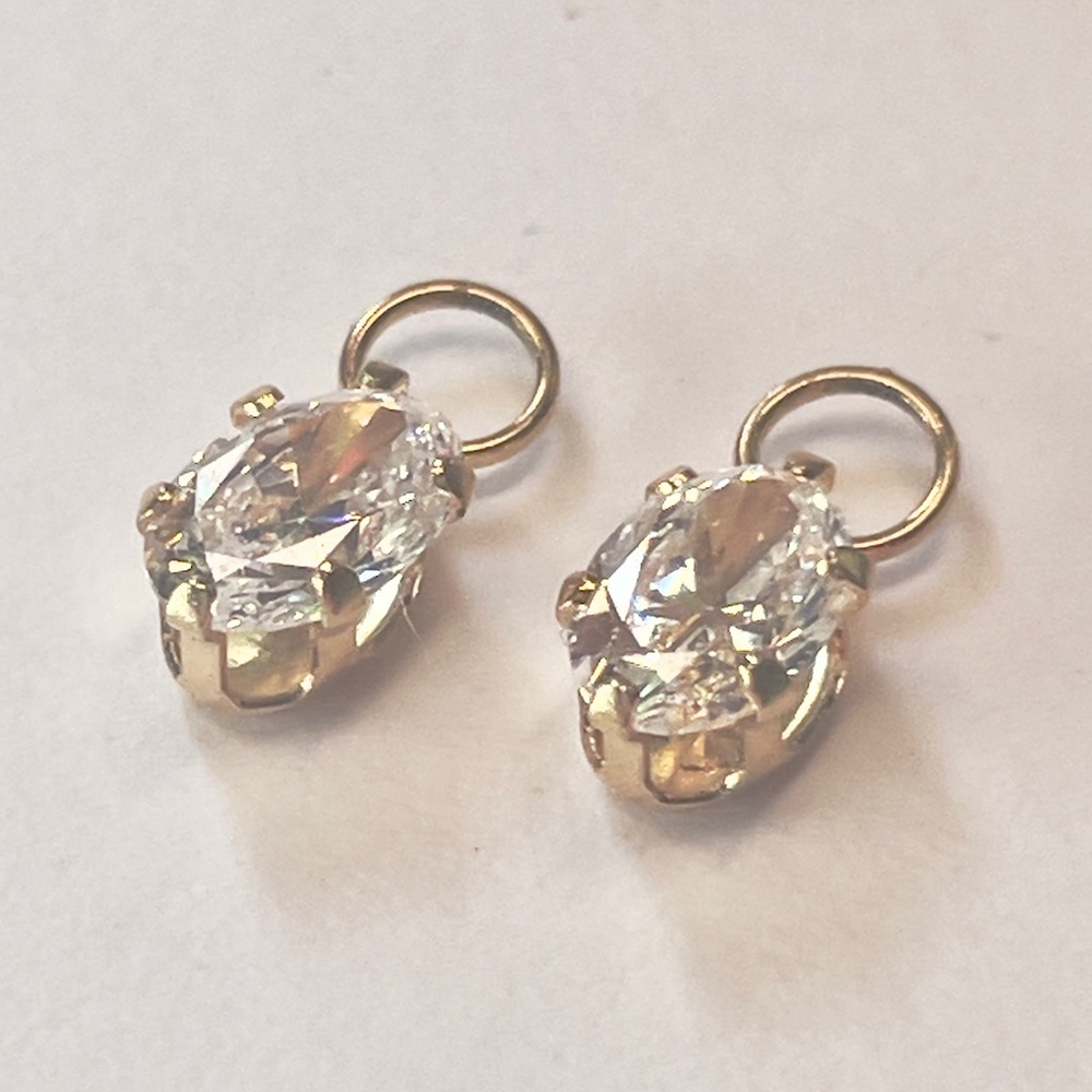 Solid 14k Gold Compose Earring Charms - Picture 8 of 12
